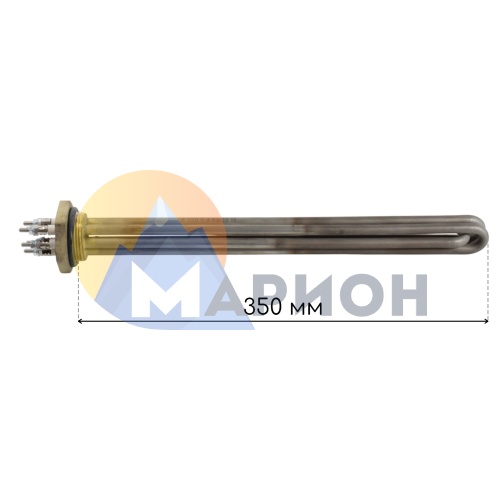 Блок ТЭН 1,2кВт для масла (350мм) G1 1/4" (3*тэн 70 А 8,5/0,4 Z нерж) 220/380В